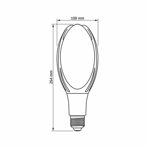 MOCNA LED Żarówka E27 PRAWDZIWE 50W 5400lm 4000K przemysłowa mleczna