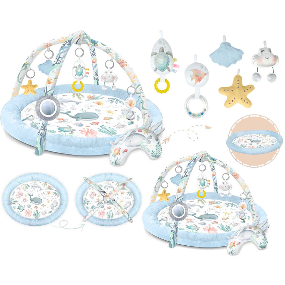 Mata  edukacyjna  interaktywna   -niebieska