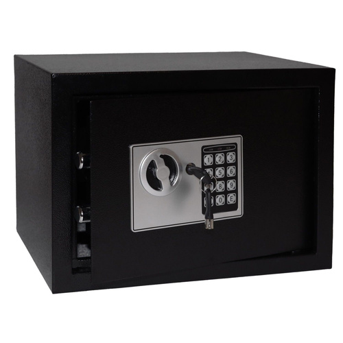 Sejf domowy biurowy zamek elektroniczny szyfrowy kluczyk kod XXL 35x25x25 cm