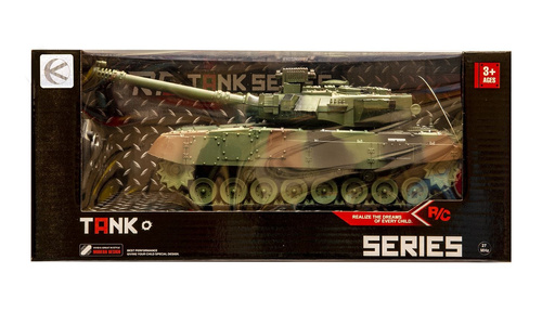 Czołg wojskowy zdalnie sterowany, światło i dźwięk zielony