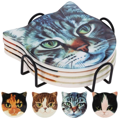 Podstawki pod kubek w stojaku kot 4 szt.