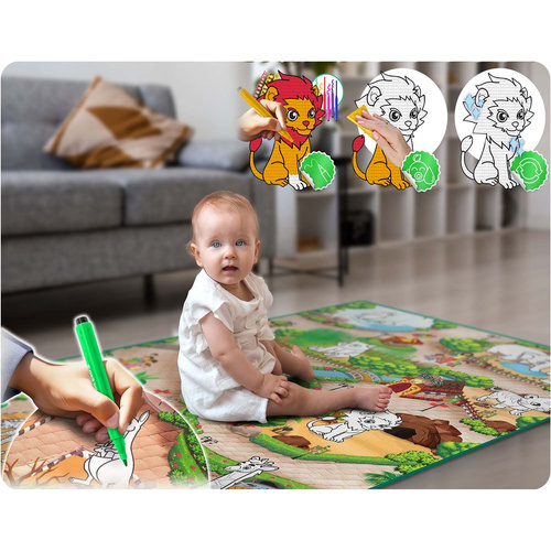 Zestaw kreatywny: 80 markerów alkoholowych + mata do kolorowania XXL 90x120 cm