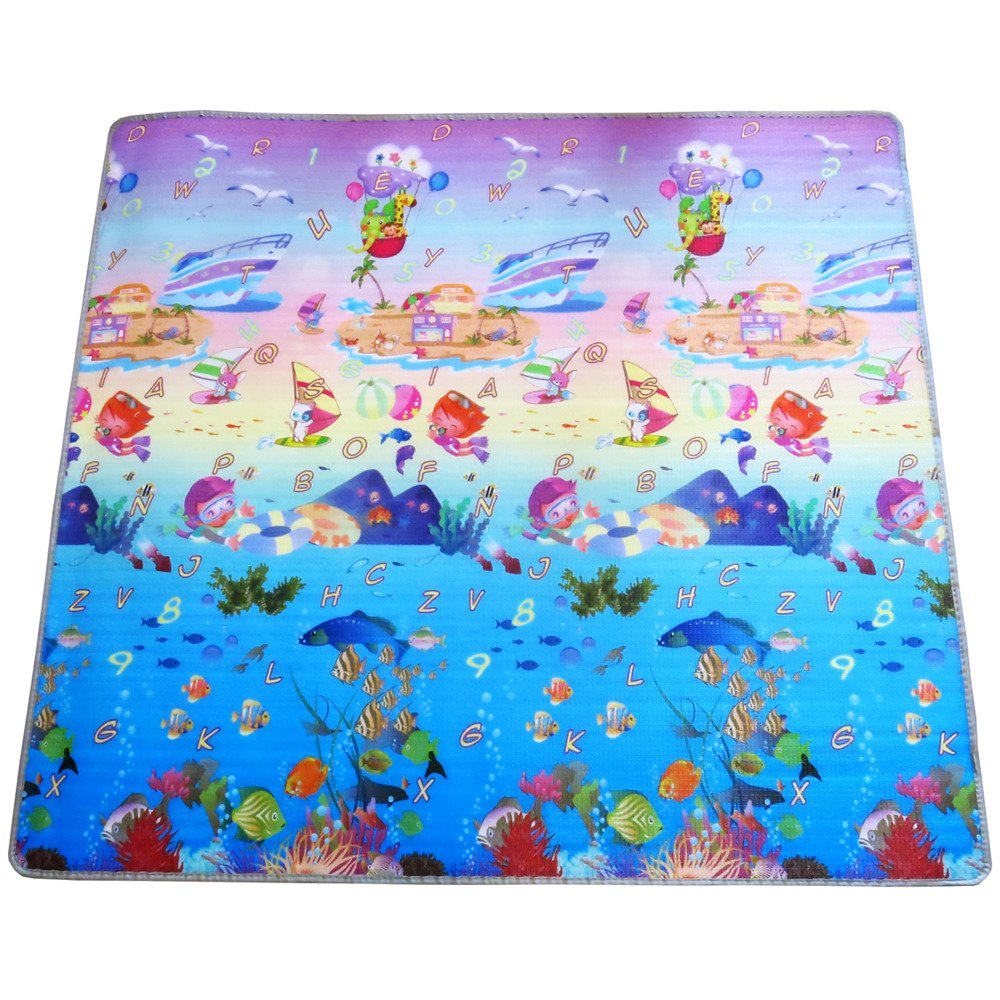 Dwustronna mata piankowa dla dzieci 177x197 cm XXL