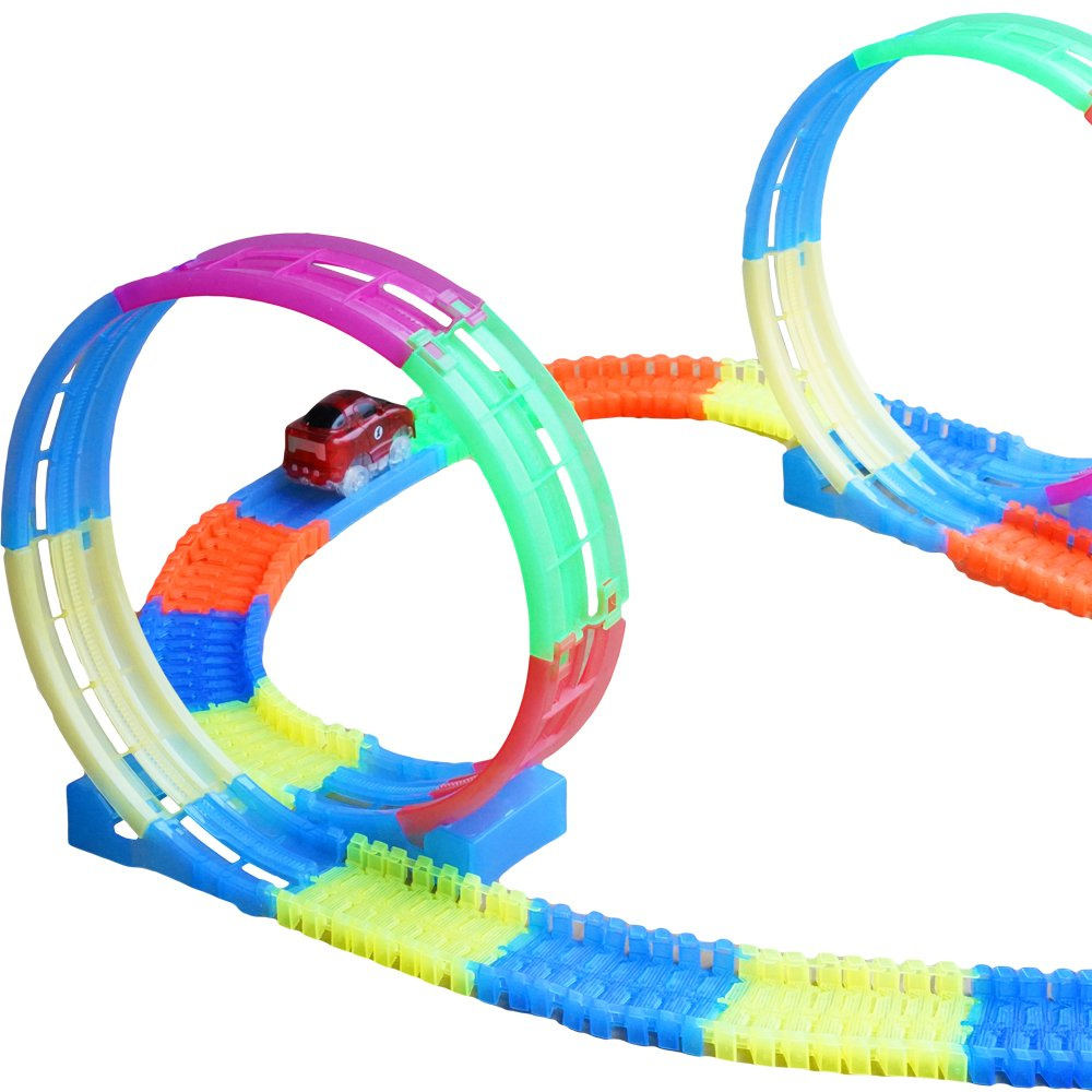 Magic tracks świecący tor samochodowy most Autko 135 el.