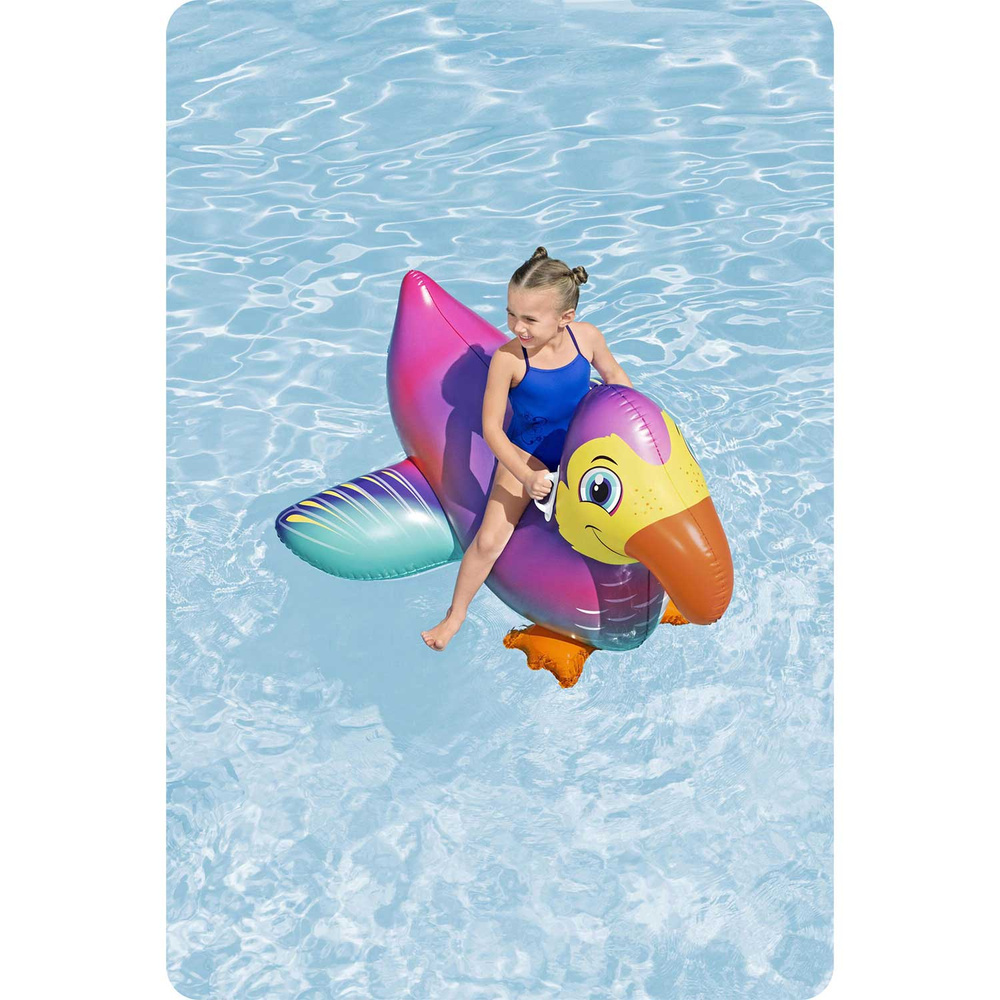 Dmuchany materac do pływania dla dzieci tukan wodny 141cm Bestway