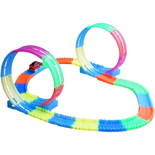 Magic tracks świecący tor samochodowy most Autko 135 el.