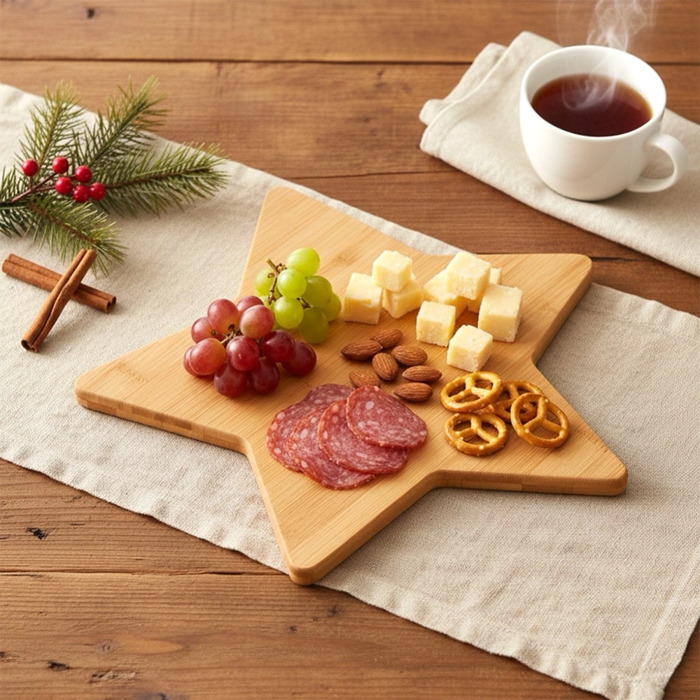 Deska do krojenia i serwowania bambusowa gwiazda