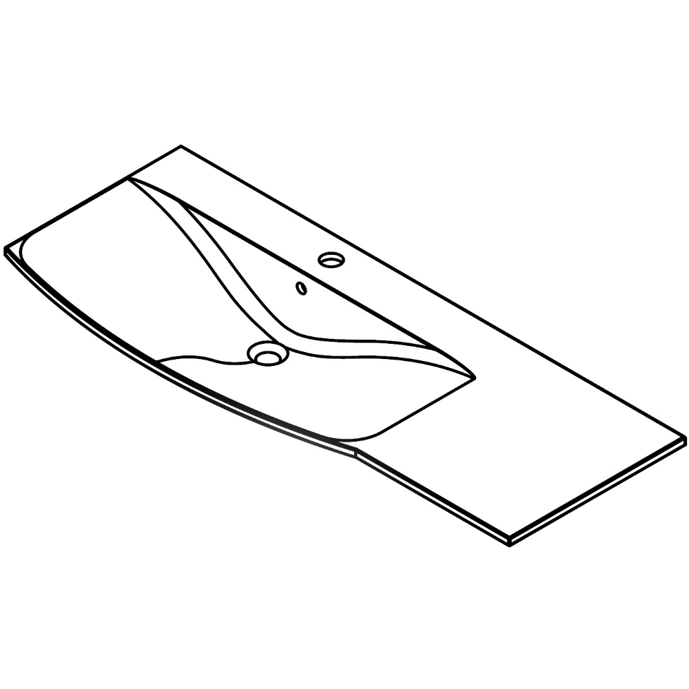 Umywalka Lugano konglomerat 115 cm FACKELMANN 73607, 73608