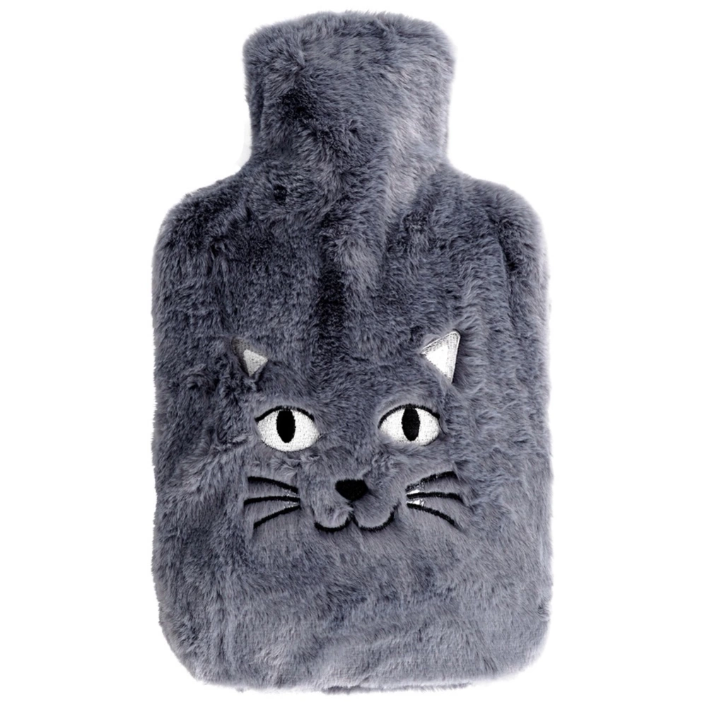 Termofor w pokrowcu szary kot 1,8 l