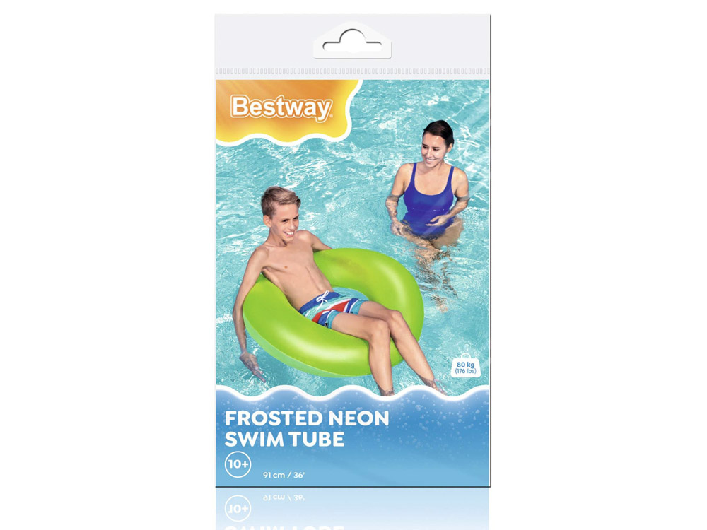 Bestway Duże koło do pływania NEON POMARAŃCZOWE  91cm 36025