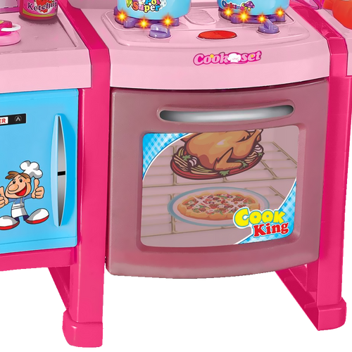 Duża kuchnia dla dzieci akcesoria sztućce garnki