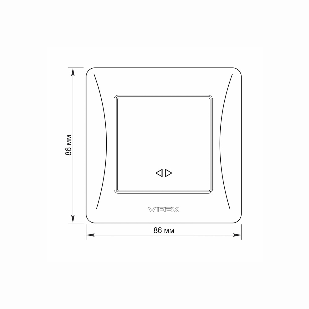 Przełącznik Włącznik Videx Binera 1-biegunowy 10A Natynkowy Biały