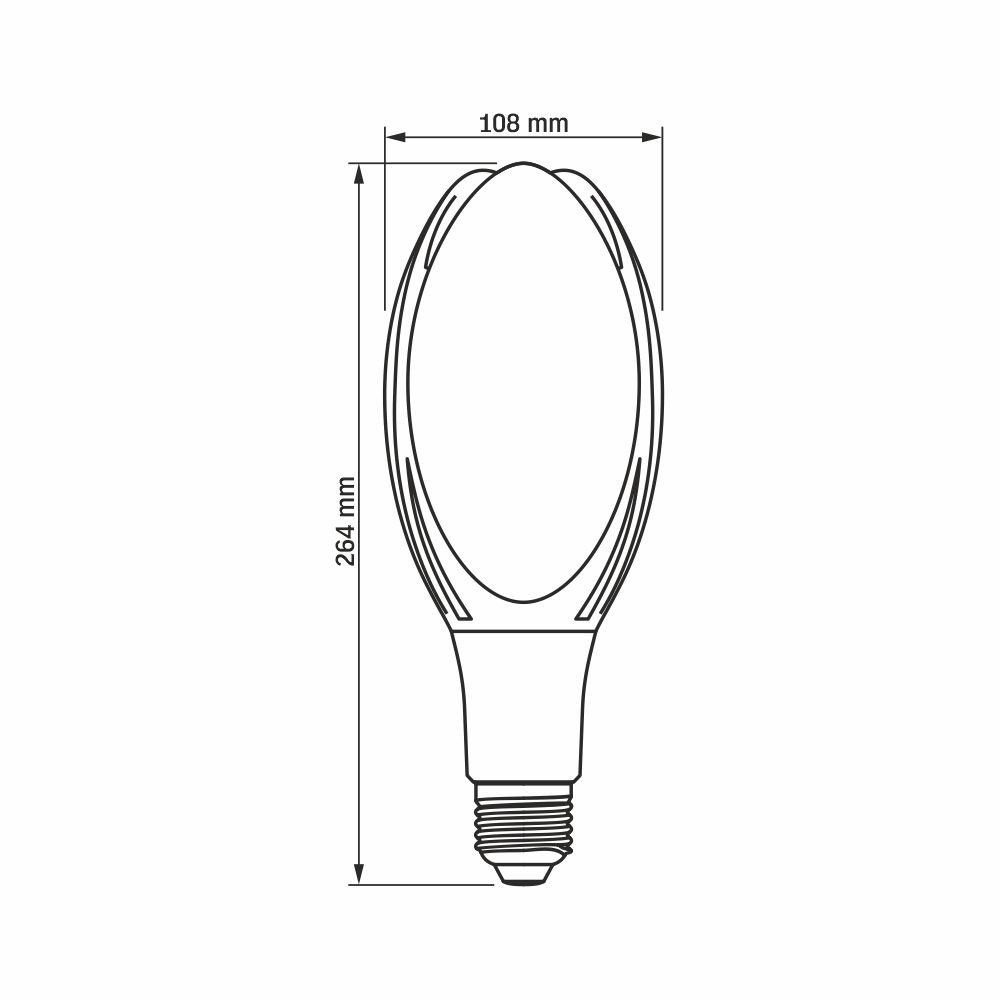 MOCNA LED Żarówka E27 PRAWDZIWE 50W 5400lm 4000K przemysłowa mleczna