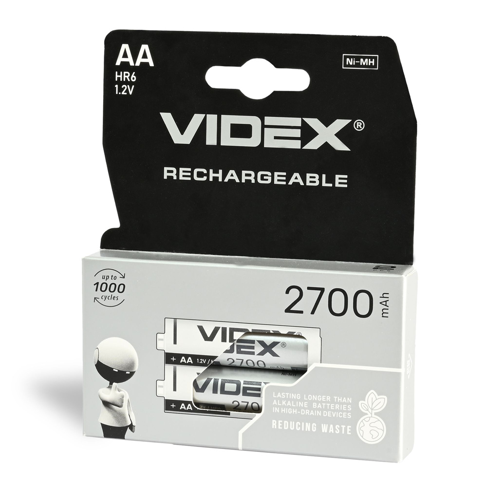 Akumulatory Ni-MH AA 2700mAh 2 szt. VIDEX