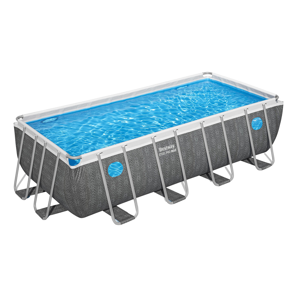 Bestway Basen stelażowy Splashview 488x244x122cm szary rattan 10w1 561MB