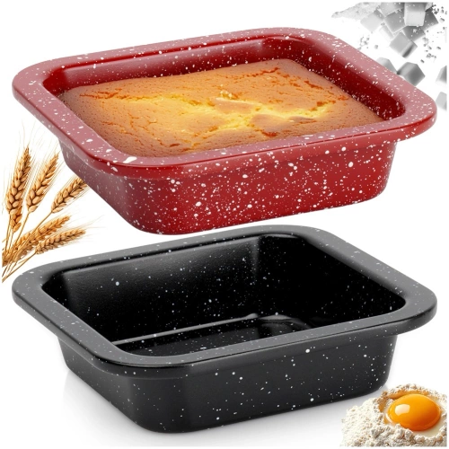 Forma do pieczenia granitowa 12x12 cm 2 szt.