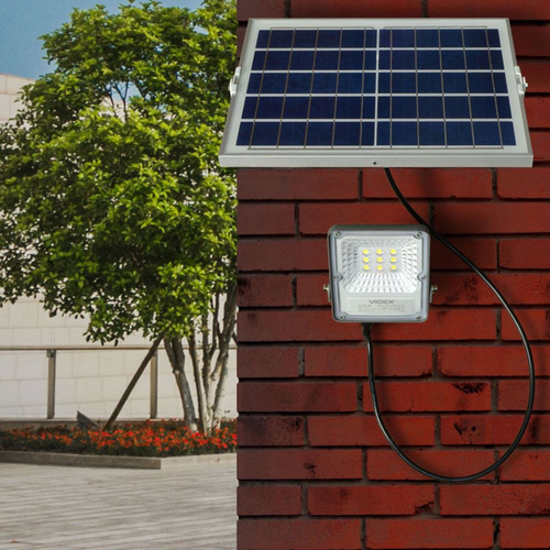 Lampa halogen LED panel słoneczny czujnik zmierzchu tryb auto 600 lm +PILOT