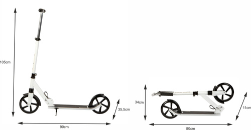 Duża składana hulajnoga 95-105 cm