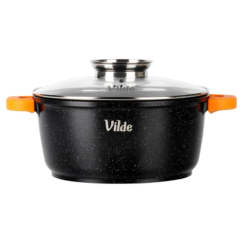 Garnek granitowy ze szklaną pokrywką TERRUNA AROMA 24 cm, 4 l