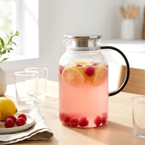 Dzbanek szklany z pokrywką 1,5 l