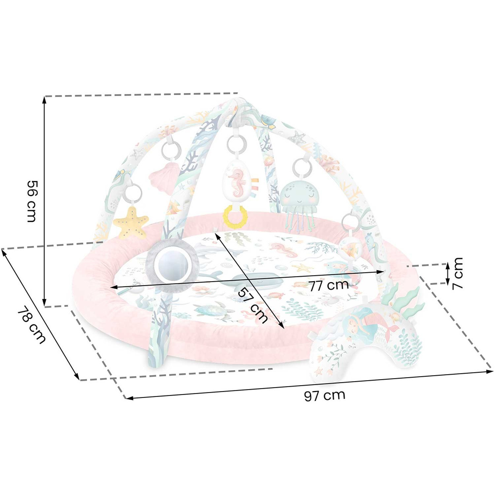 Mata edukacyjna interaktywna Ocean  - różowa