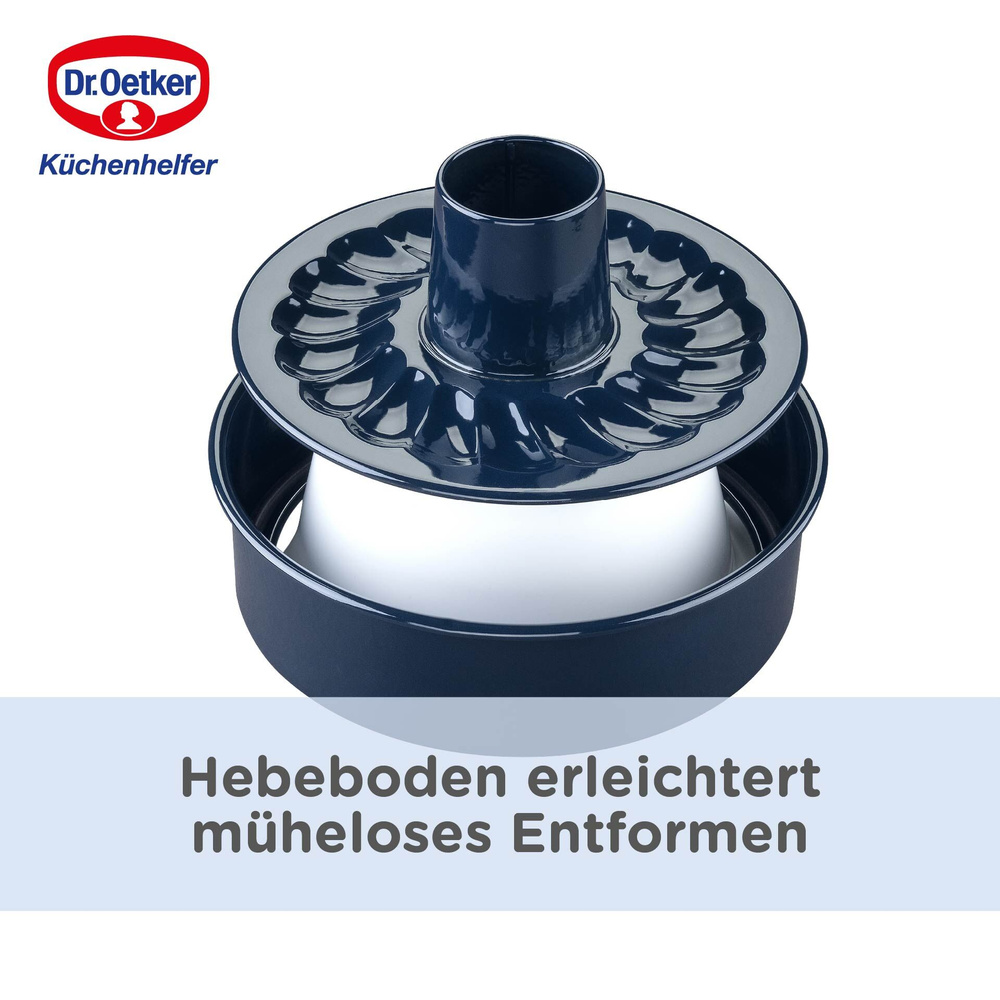 Forma do pieczenia Ø26 cm z Flach- i Rohrboden, emaliowana Dr. Oetker