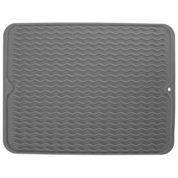 Mata do suszenia naczyń gumowa szara 40x30,5 cm