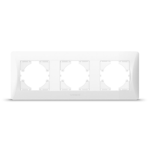 Ramka pozioma 3-krotna biała BINERA VIDEX