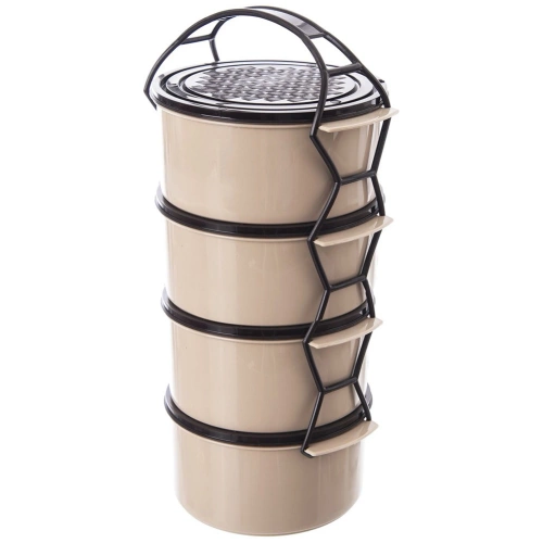 Menażka obiadowa plastikowa 4-poziomowa 4x1,5 l