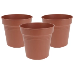 Doniczka ogrodowa plastikowa okrągła 13 cm 3 szt.