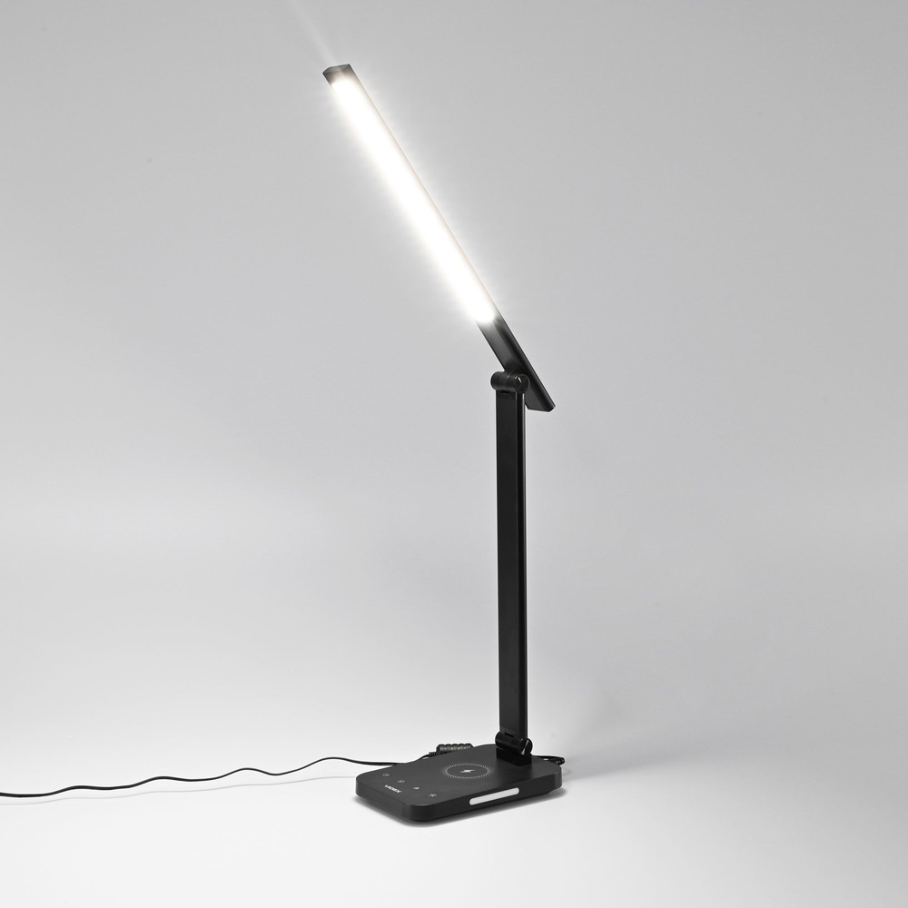 Lampka Biurkowa Videx LED 18W 700lm 6500K Zimna Czarna Ściemnialna