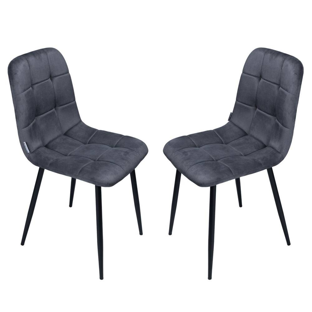 Krzesło tapicerowane welurowe do salonu jadalni velvet loft czarne