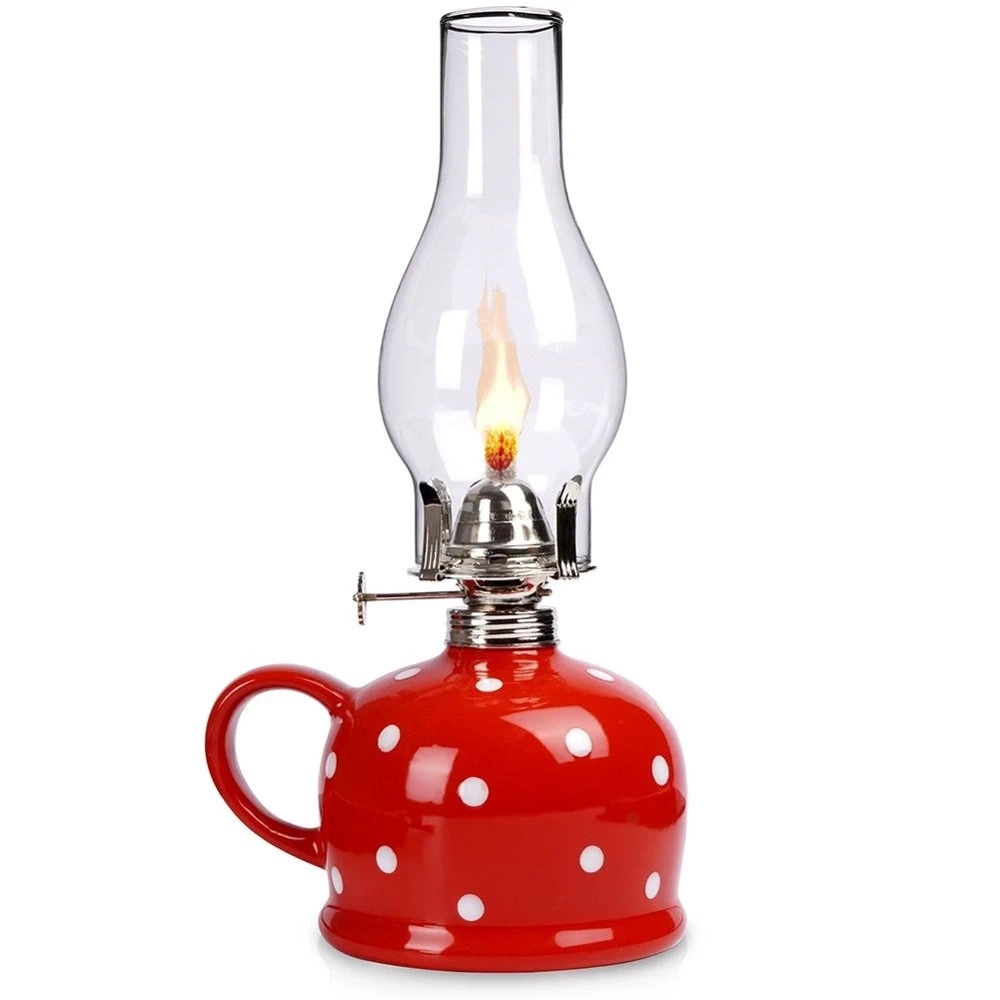 Lampa naftowa ceramiczna TECKA 530 ml, 28,5 cm