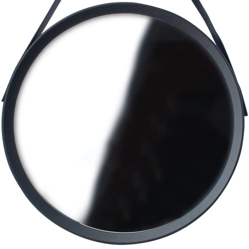 Lustro ścienne czarne okrągłe 52 cm