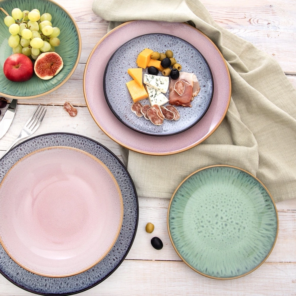 Talerz deserowy ceramiczny zielony GLAZE 20,5 cm