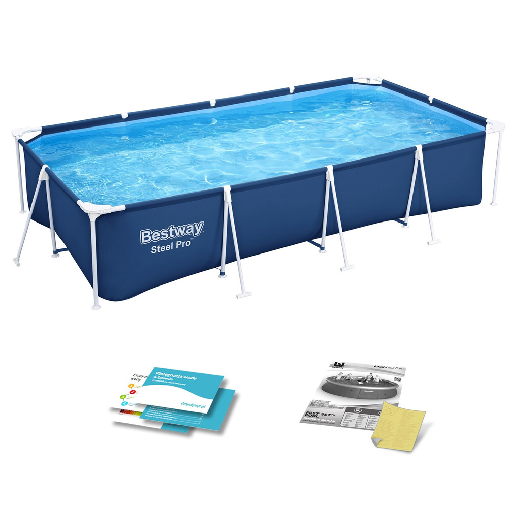 Basen Stelażowy Family Steel Pro 400x211x81 BESTWAY + Zestaw naprawczy