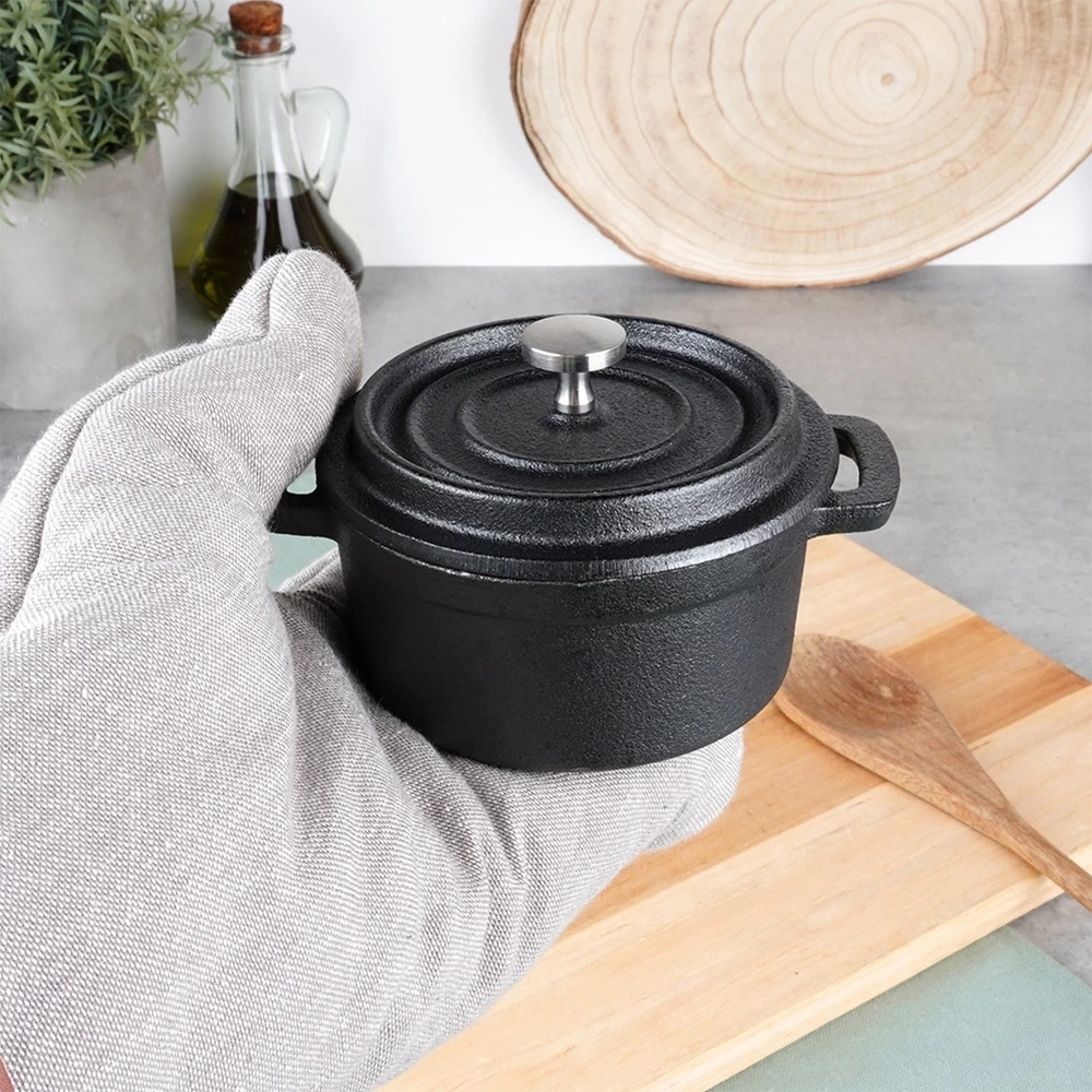 Garnek do serwowania z pokrywką żeliwny CAST LINE 10 cm, 250 ml