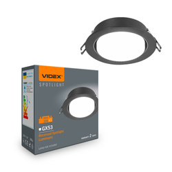 Oprawa wpuszczana VIDEX do lampy GX53 czarna