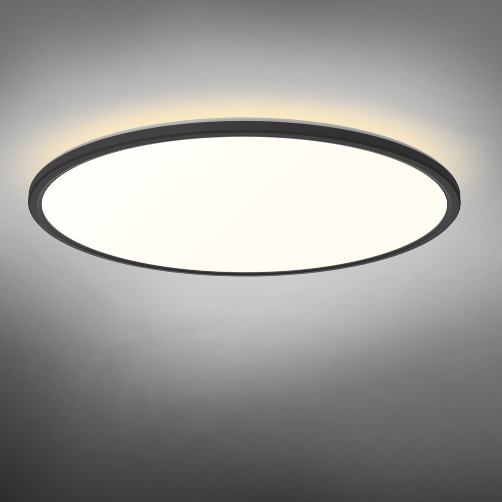 Lampa sufitowa LED z dekoracyjnym podświetleniem VIDEX DL5R 44W 220V Czarna