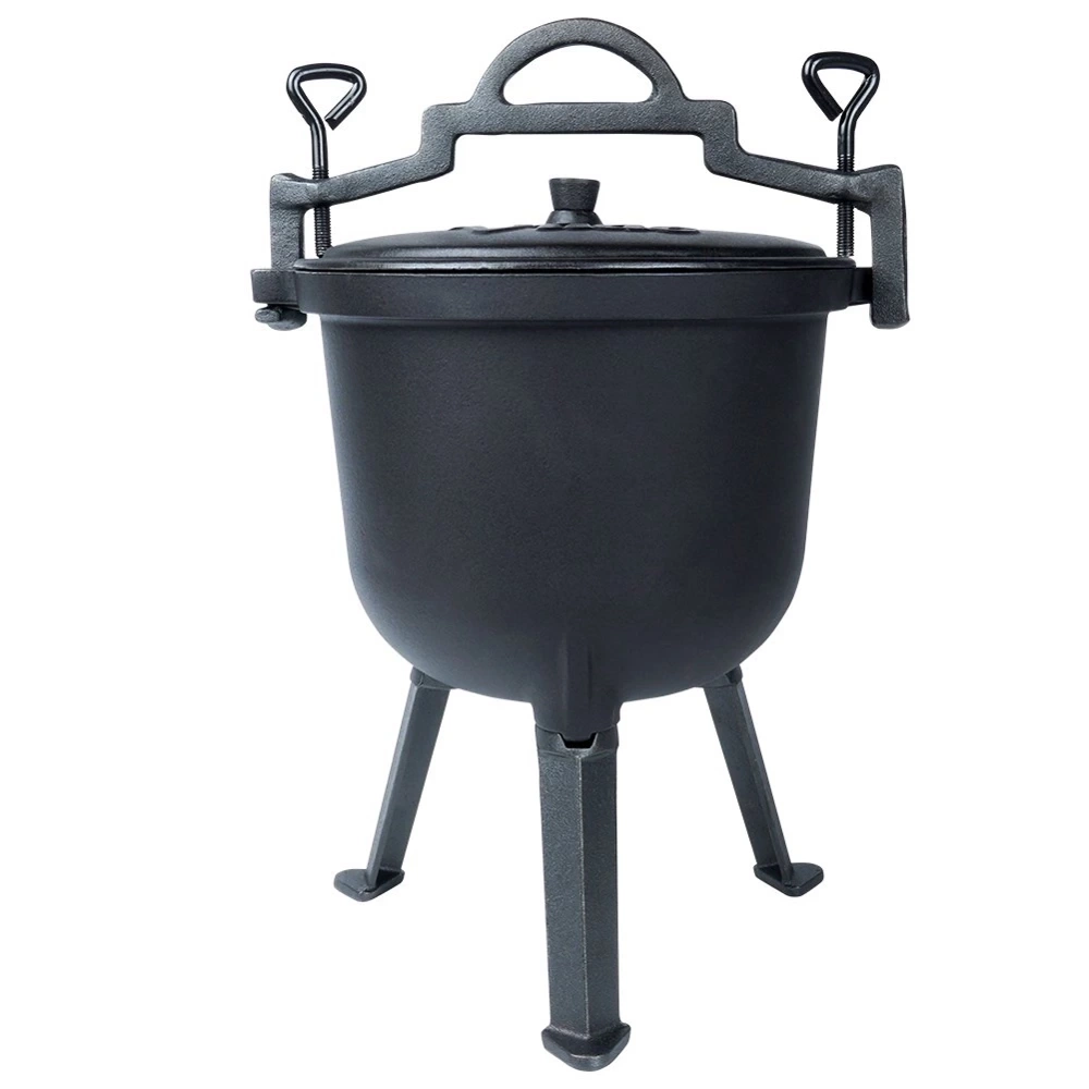 Kociołek żeliwny na nóżkach z pokrywką CAST LINE 8 l