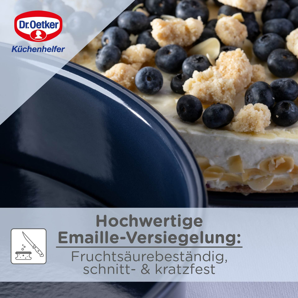 Forma blacha do pieczenia ciast tortownica Ø28 cm z emalią Dr. Oetker