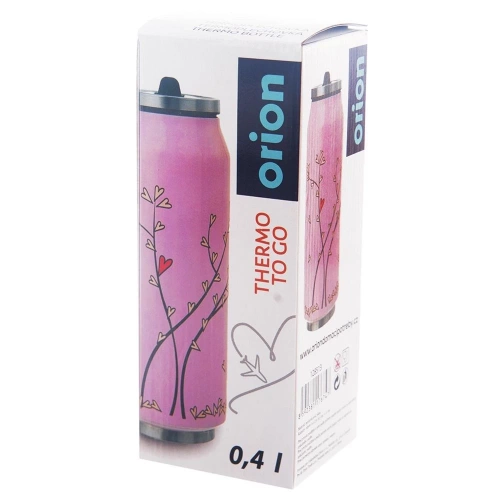 Kubek termiczny puszka różowy SERCE 400 ml