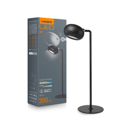 Lampa Biurkowa Videx LED 3W 300lm 5500K Zimna Czarna Ściemnialna