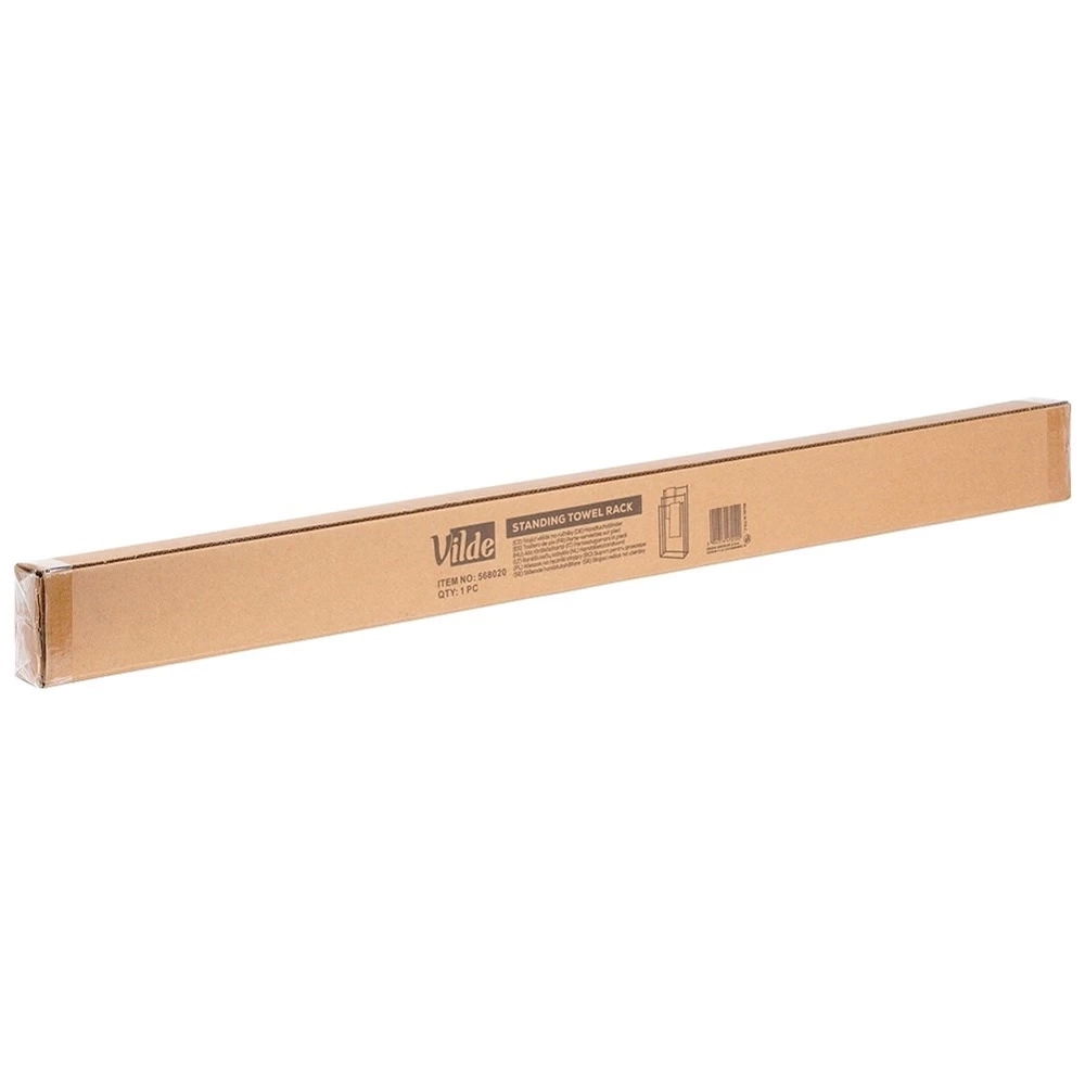 Wieszak na ręczniki stojący metalowy czarny