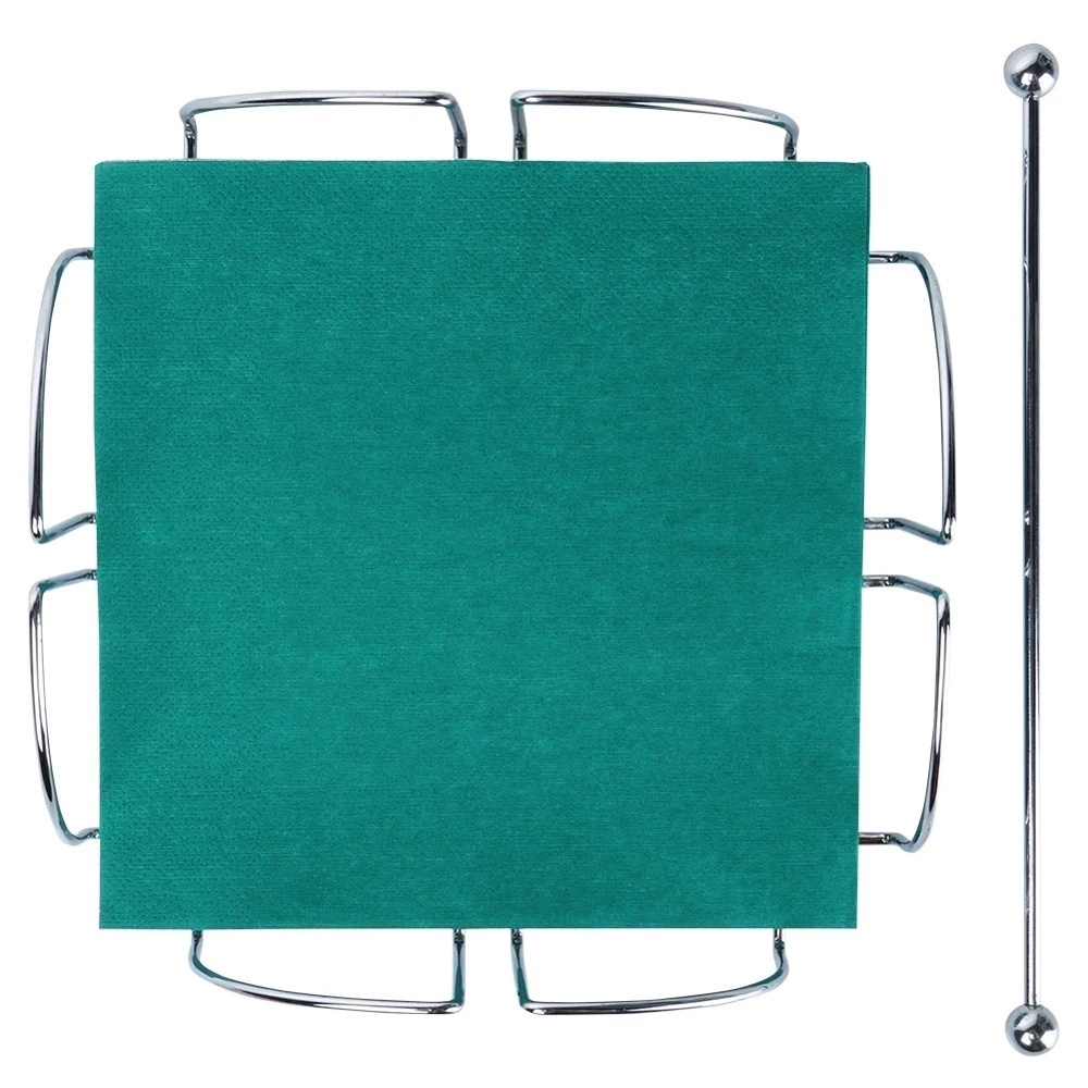 Serwetnik stalowy z dociskiem 18x18 cm