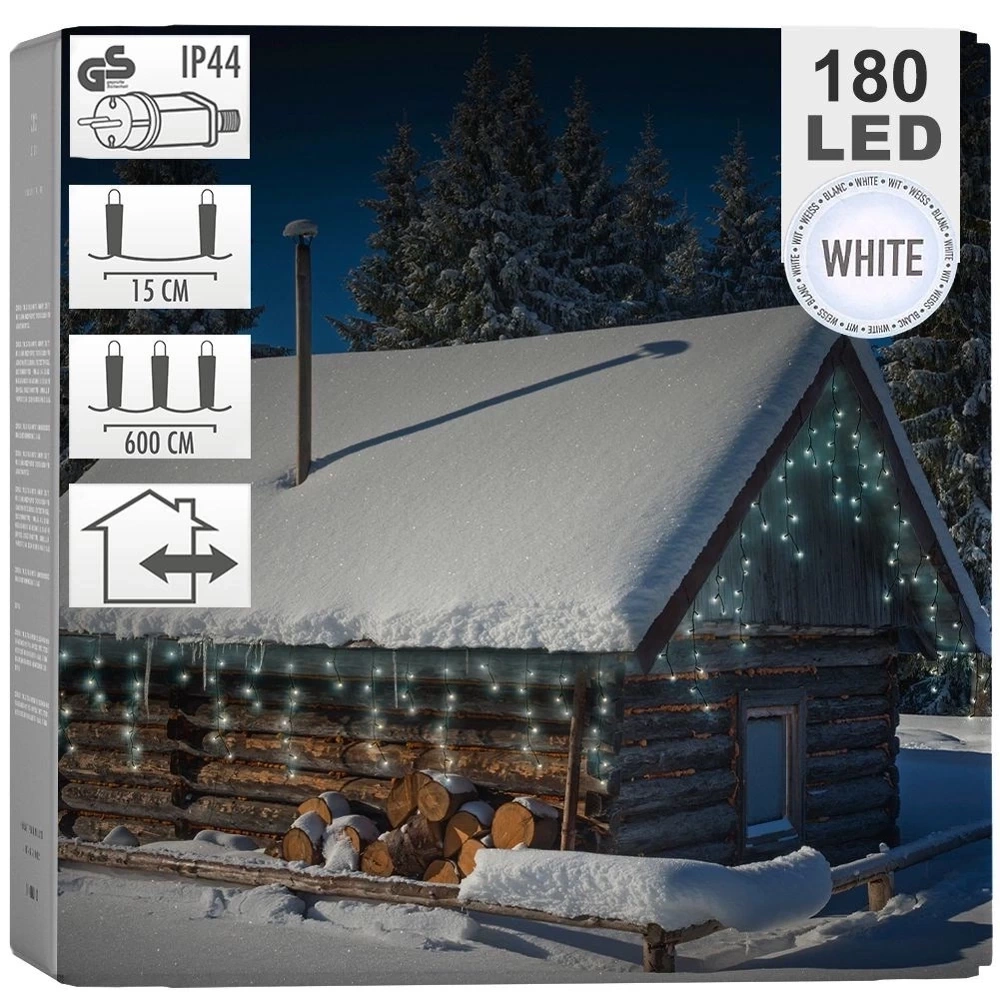 Kurtyna świetlna zewnętrzna 180 LED 5,85 m