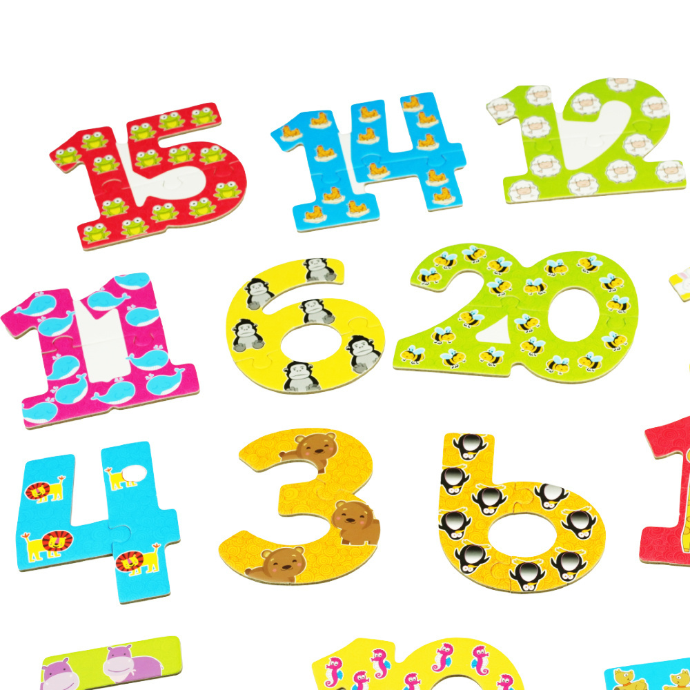 Układanka puzzle dla najmłodszych nauka liczenia cyfry
