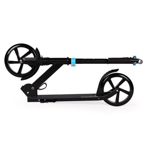 Duża składana hulajnoga 95-105 cm czarno-niebieska