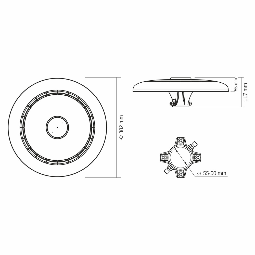 Lampa uliczna ogrodowa okrągła VIDEX LED IP65 120W 16800Lm 220V