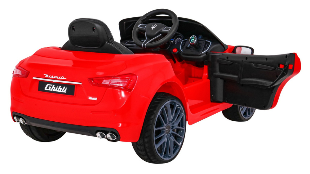 Maserati Ghibli na akumulator dla dzieci Czerwony + Pilot + Wolny Start + EVA + MP3 USB + LED